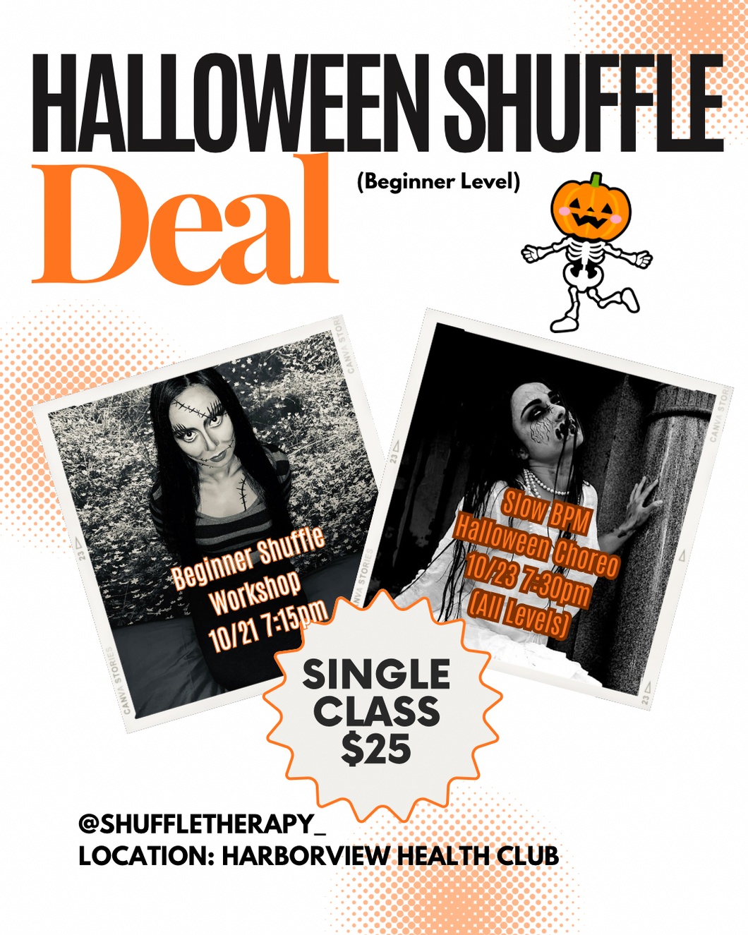 Halloween Shuffle Deal: Single class $25